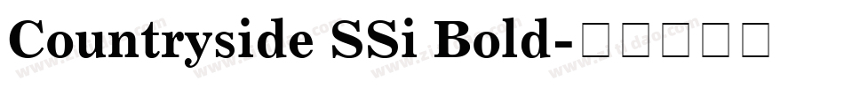 Countryside SSi Bold字体转换